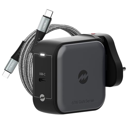 Image of MOZEN by Amkette 67W GaN3 Fast Charger with USB-C Charging | PD & QC Charging | Laptop & Smartphone Fast-Charging | Detachable Travel Plug | Intelligent Power Split & Multi-Layer Safety