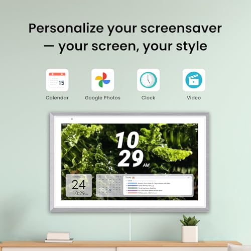 Image of Apolosign 27-inch Digital Calendar & Smart Family Wall Planner, No Subscription, Shared Touchscreen Display with Calendar Sync, Chore Charts & Family Scheduling Hub, Wall Mount Included (Gray)