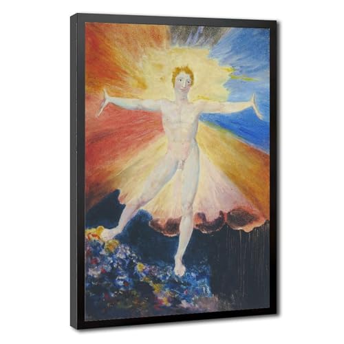Impression sur toile rose d'Albion William Blake cadre suspendu 20x30