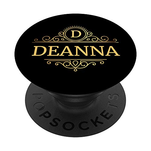 Deanna Gift Black Women Swirl Monogram Name Deanna PopSockets PopGrip: Swappable Grip for Phones & Tablets