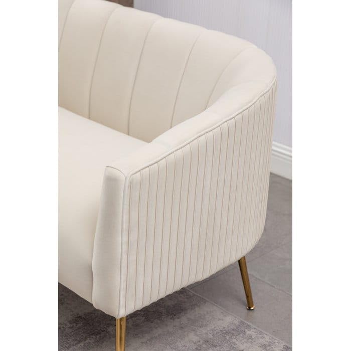 Image of 2-Seater,Loveseat Sofa Couch for Home and Living Room Bedroom & Office and Hallway Sofa (Beige)