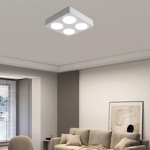 Lámpara de techo LED moderna empotrable con 3 colores de luz para pasillo 6