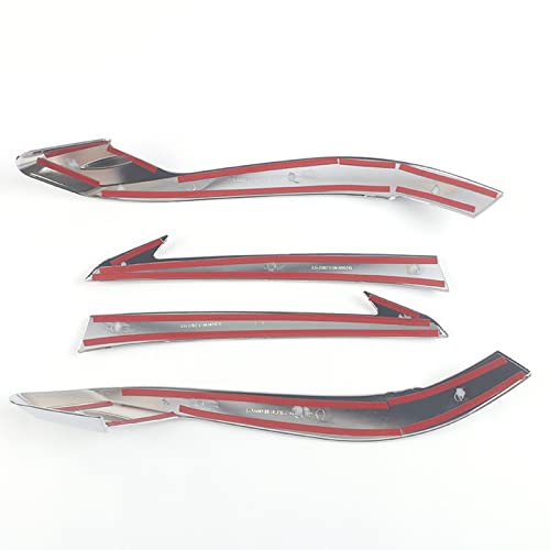 Tubaizai Car Accessories Rear Taillight Eyebrow Cover Trim Decoration Sticker Fit For Toyota Sienna 2021-2023 Abs 4Pcs(Glossy Chrome Style) #TOP5