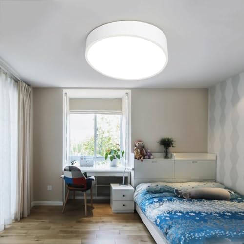 Plafonnier LED simple moderne lustre rond monochrome salon couloir bureau