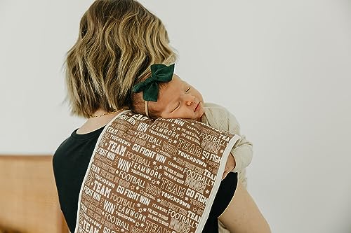 Copper Pearl Essentials Bundle | Baby Burp Cloth Large 21"x10" Premium Absorbent Triple Layer 3 Pack | Baby Bandana Drool Bibs for Drooling and Teething 4 Pack | Binky Clip 3 Pack | Blitz2