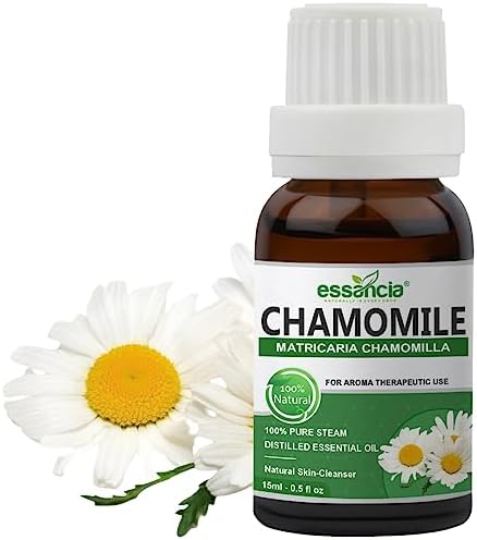 essancia - NATURALLY IN EVERY DROP Chamomile Essential Oil For Relaxation & Skin Care-100% Pure, Natural, Undiluted Therapeutic Grade (15Ml)