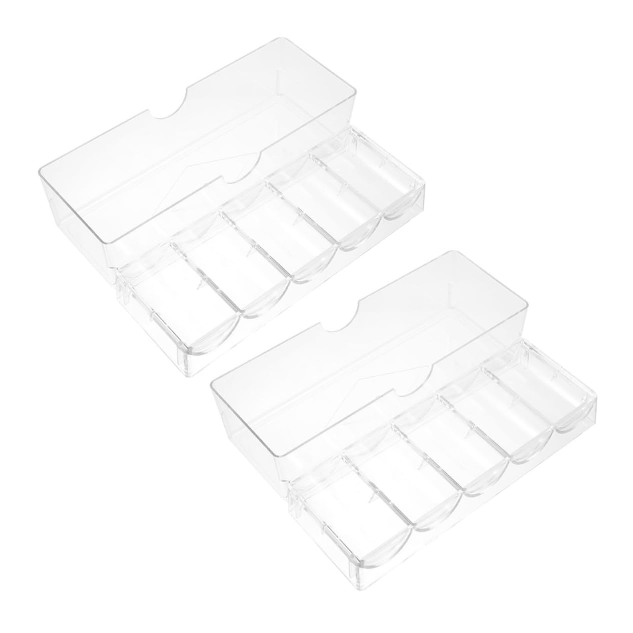 BRIGHTFUFU Poker Chips Tray Poker Chips Organizer Chips Rack Organizer Poker Container Poker Chips Box