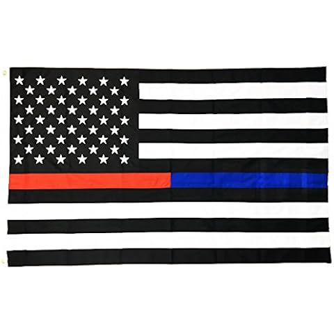 DuraSleek™ · Thin Dual Line American Flag · Sewn & Embroidered Cover