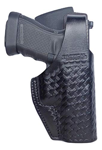 Tactical Scorpion Gear Leather Thumb Break Basketweave Duty Holster: fits Glock 17 22 31 -  TSG-G17BWRH