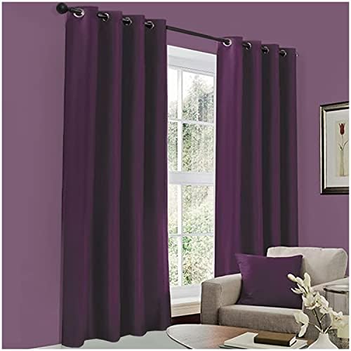 GC GAVENO CAVAILIA Faux Silk Eyelet Curtains For Living Room, 100% Polyester Ring Top Fully Lined Drapes, Teal, 90x90 Inch