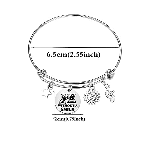 KEYCHIN Orphans Annie Bracelet Musical Theatre Gifts You're Never Fully Dressed Without A Smile Jewelry For Musical Fans2