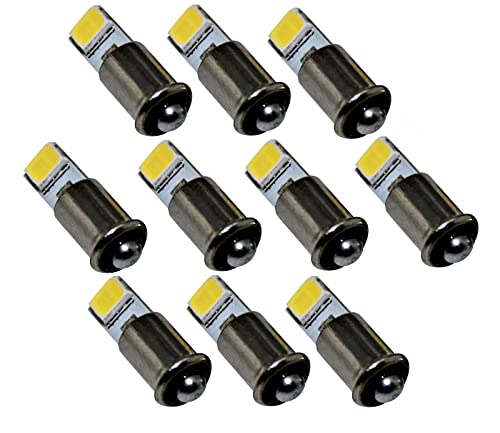 10 bombillas LED MS4 – 10 V hasta 22 V – apto para Märklin Piko TT H0 – Modelo de tren modelismo blanco cálido blanco frío (blanco cálido)