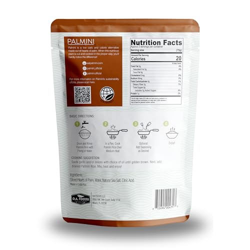 Palmini Low Carb, Keto, Friendly, Gluten, Free Rice Pouch 227G