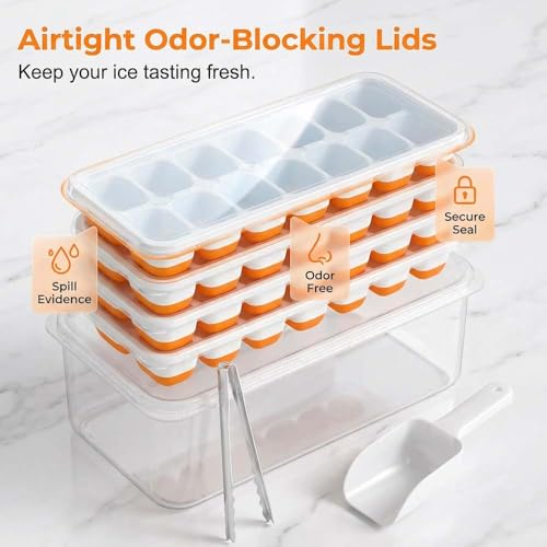 Bandejas de hielo silicona con tapa 4 unidades miniatura 5