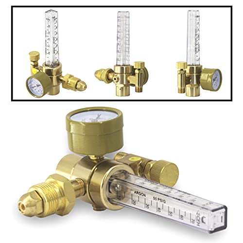 Awlolwa Argon Co2 Mig Tig Flow Meter Welding Weld Regulator Gauge Gas Welder Cga-580 With 80'' (6.6Ft) Hose #TOP3
