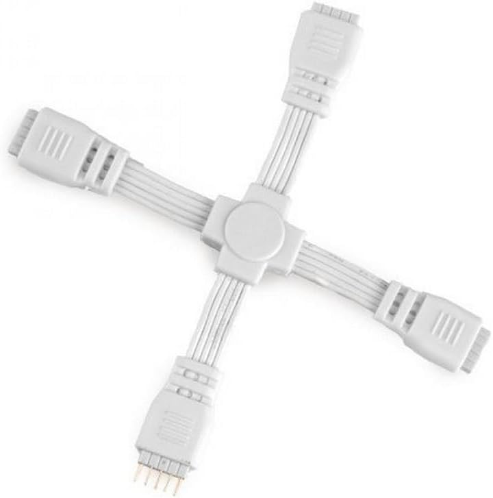 WAC Lighting LED-TC-X-WT Invisiled x-Connector for Invisiled 24V Tape Light in WhiteWhite