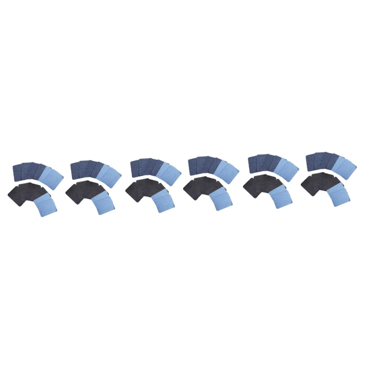 Operitacx 72pezzi Pz Patches Termoadesivi Per Riparazione Abbigliamento Toppe Adesive Per Jeans e Tessuti Kit Decorazione Per Capi Abbigliamento Varie Colorazioni Scuro