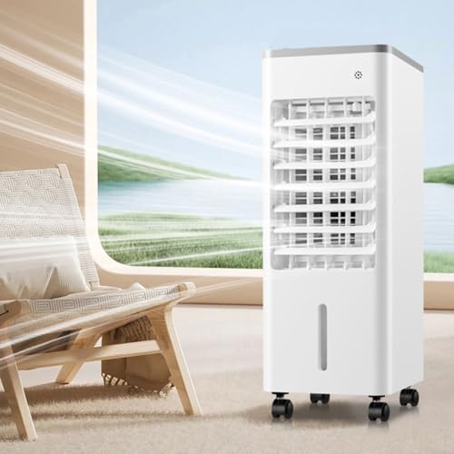 Windowless Portable Air Conditioners 9L Evaporative Air Cooler LED Display Portable Cooling Fan Air Purifier 3 Speeds 90°Oscillating 8H Timer Cooling AC Unit Humidifier for Home Office Bedro