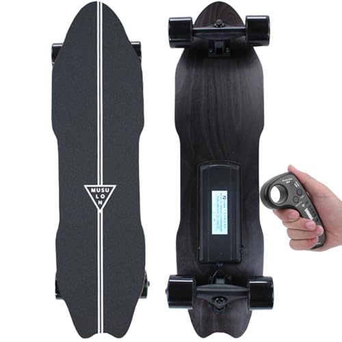 WACLMOTAKE Elektro Skateboard, wasserdichtes Longboard-Skateboard mit 40km/h höchstgeschwindigkeit, 8–30 km reichweite, Mobility Transport Tools für Erwachsene Single-Drive-8km