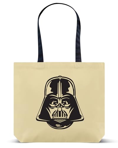 Personalized.Design Reusable Tote Bag Star Wars: Darth Vader - Cotton Canvas Large Shopping Shoulder Bag with Long Handles - Halloween Trick-or-Treat Bucket
