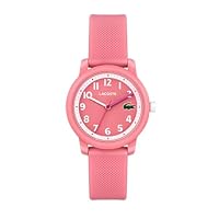 Lacoste Girl's Lacoste.12.12 Kids Silicone Kids Watch, 2030040, Pink, 33 mm