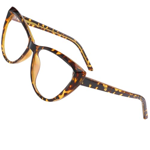 Image of Blue Light Blocking Glasses, TR90 Cat Eye Frame Computer Glasses With Anti Eyestrain & UV Glare Protection (Tortoise)