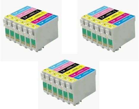 3 Full Sets : 18 High Capacity Compatible (Non Original) Ink Cartridges to Replace Multipack T0487 - T0481 T0482 T0483 T0484 T0485 T0486 for Epson Stylus Photo R200 R220 R300 R300M R320 R325 R340 R350 RX500 RX600 RX620 RX640 Printers