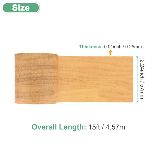 Image of M METERXITY 1-Roll Wood Grain Repair Tape, 2.24in x 15ft Textured Realistic Self-Adhesive Wood Floor Tape Contact Paper for Furniture /Floors /Home [Wheat Maple]