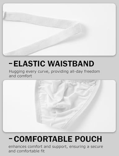 Panegy Mens Metal Tassels Thongs Sexy Shiny Strap G-Strings Low Waist Thong Panties3