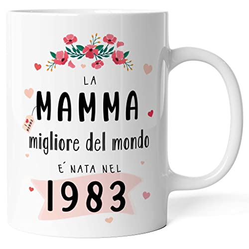 Caribu design Tazza Mamma Migliore del Mondo nata nel 1983