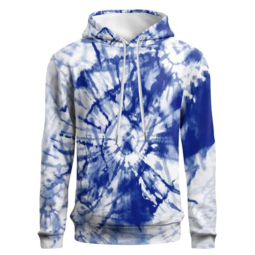 COTAIL Sweat à capuche unisexe impression 3D Tie Dye petit