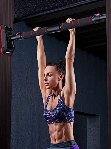 Barre De Traction en Acier Portable, Barre De Remise en Forme Supérieure De Corps avec Protège-Main Mousse, 70-96cm Réglable, Charge Sûr 300 Kg – Image 3