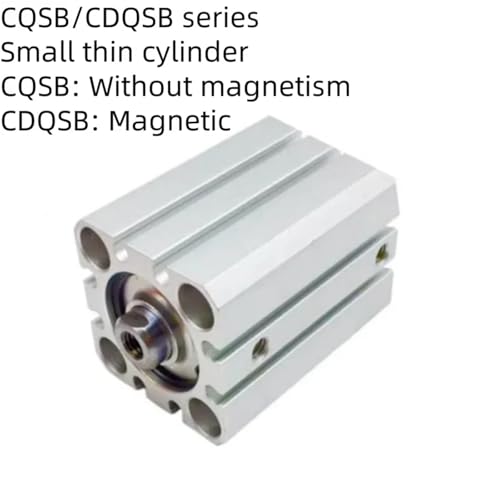 Vérin fin double effet CDQSB25 en aluminium anodisé robuste - 3