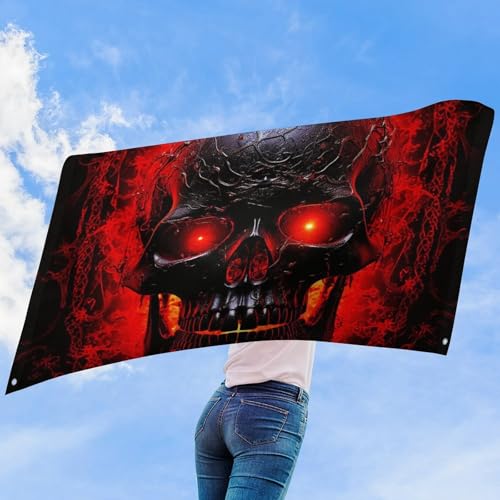 Bannières résistantes aux intempéries avec drapeau tête de mort en polyester - 7