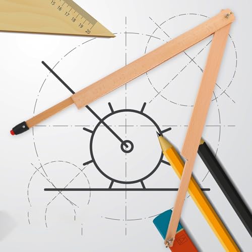 Compás para matemáticas con materiales resistentes para dibujo técnico 6