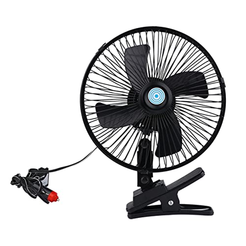 ULTECHNOVO Low Noise 12V Car Fan Air Vent for Vehicle Rear Seat Black Easy to Install