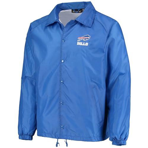 Image of Men's Royal Buffalo Bills Coaches Classic Raglan Full-Snap Windbreaker Jacket