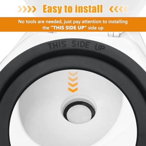 Image of 3 Pcs RV Toilet Seal, RV Toilet Flush Ball Seal Kit Silicone RV Toilet Seal Replacement for Dometic 300 /310 /320 Round RV Toilet Seal Kit Replacement for 385311658