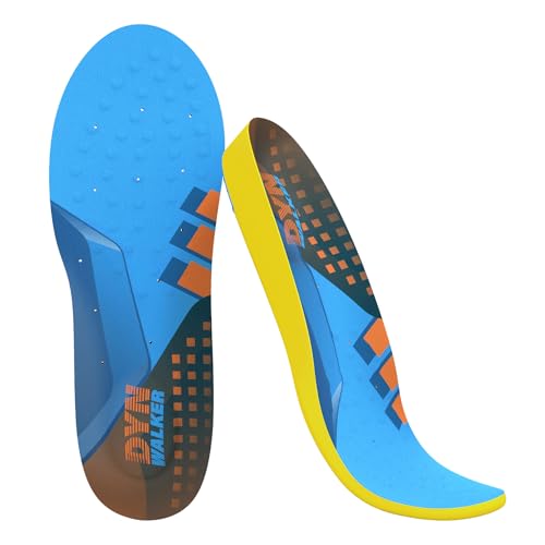 DynWalker Plantillas Gel Fascitis Plantar Unisexo a Pie Memory Foam de Elasticidad Arco Diario Reducción del Cansancio al Caminar Diseño Cómodo Antideslizante Tamaño Ajustable 1 Par M Multicolor