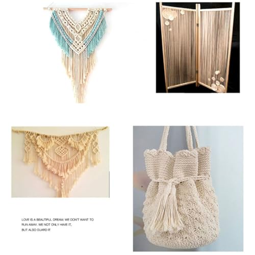 Cuerda de algodón suave para tejer tapices de macramé sin dañar tus manos 7
