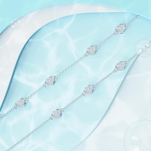 Pulseras de corazón antialérgicas de plata 925 para madres e hijas 4