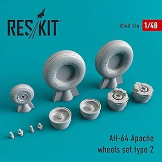 Reskit RS48-0144 - 1/48 AH-64 Apache Type 2 Wheels Set, Scale Model Detail kit