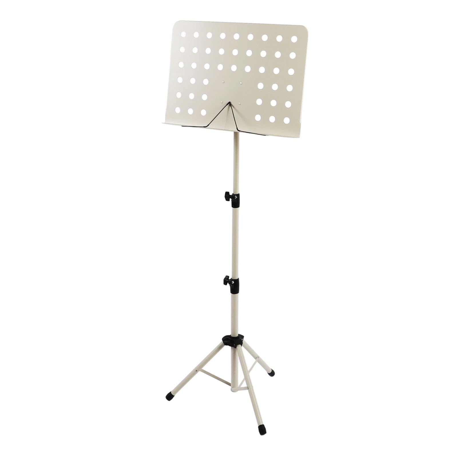 Kadimendium Leggio per Spartiti Altezza Regolabile Leggio Pieghevole Facile da Trasportare per Vari Strumenti da 800 Mm a 1.475 Mm Beige (Bianco crema)