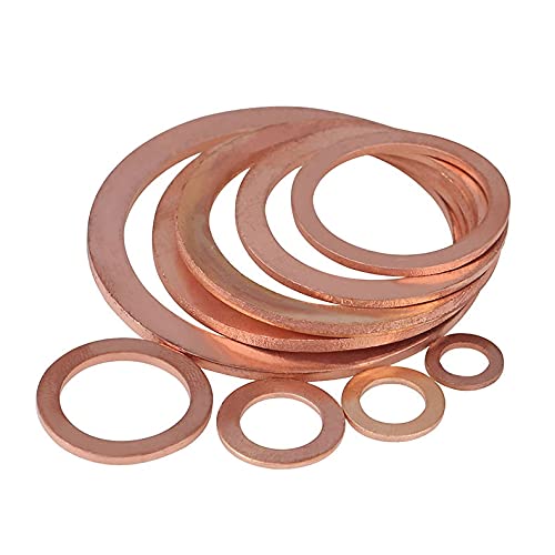 100 Uds M3 M4 M5 M6 M7 M8 Arandelas Planas de Cobre arandela Plana de latón Junta Plana de Cobre Junta de Sellado de latón Meson/M8*12 * 1 (M6*12 * 1)