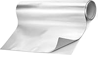 MSLHUB Aluminisierte Hitzeschutzmatte, 60 x 300 cm Hitzeschutzfolie Selbstklebend Rückseite, Isolierfolie Heizung, Kleberücken Aluminium Glasfaser Blatt für Schlauch und Automatische Verwendung