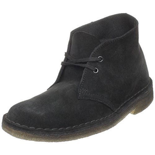 Image of Clarks womens Desert boots, Black Suede, 11 US