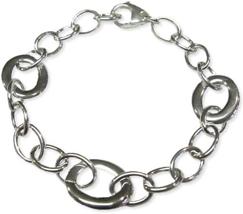 Sterling Silver Rolo Link O Bracelet