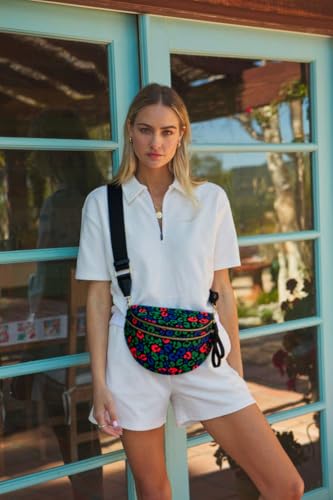 Image of FEIBOON Spacious Nylon Crossbody Bag Bum Bag Handbags Wallets Purses Trendy Shoulder Bag for Women