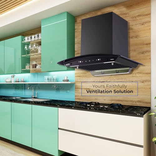 Image of Kutchina Brezza 90 Filterless Autoclean Chimney for Kitchen | Intelligent Auto Clean | 1200 m /hr Suction | Touch Control + Wave Sensor | Oil Collector | Warranty 9yrs on Motor, 5yr on Product