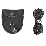 Qualoramall Corde à linge de voyage portable coupe vent avec double ligne perlée et sac de rangement camouflage pour camping, randonnée, hôtel, usage domestique (noir)